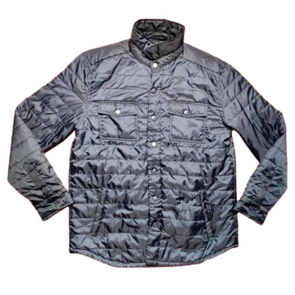 Paper Denim & Cloth Quilted Snap Jacket Navy Men’s Size L Lightweight